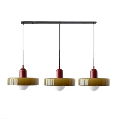 3 Heads Simple Bauhaus Glass Pendant Light -Homdiy