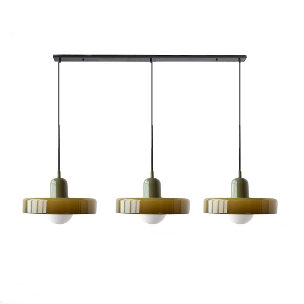 3 Heads Simple Bauhaus Glass Pendant Light -Homdiy