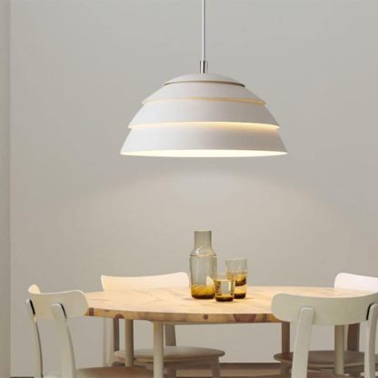 Simple White Industrial Pendant Lamp