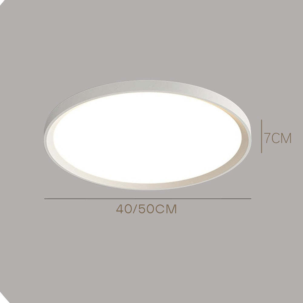 Contemporary Minimal Decor Iron Living Room Flush LED Ceiling Light