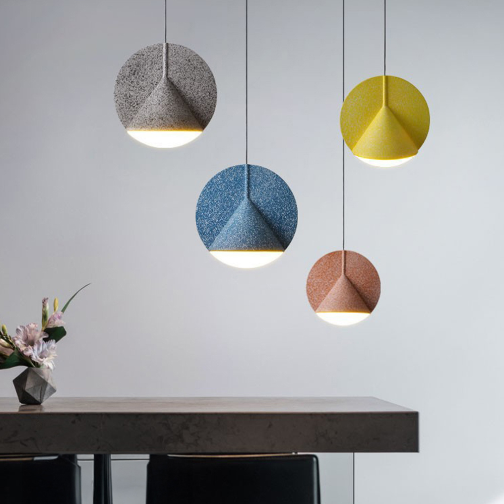 Homdiy Modern Pendant Light Colorful Resin LED Kitchen Pendant Light