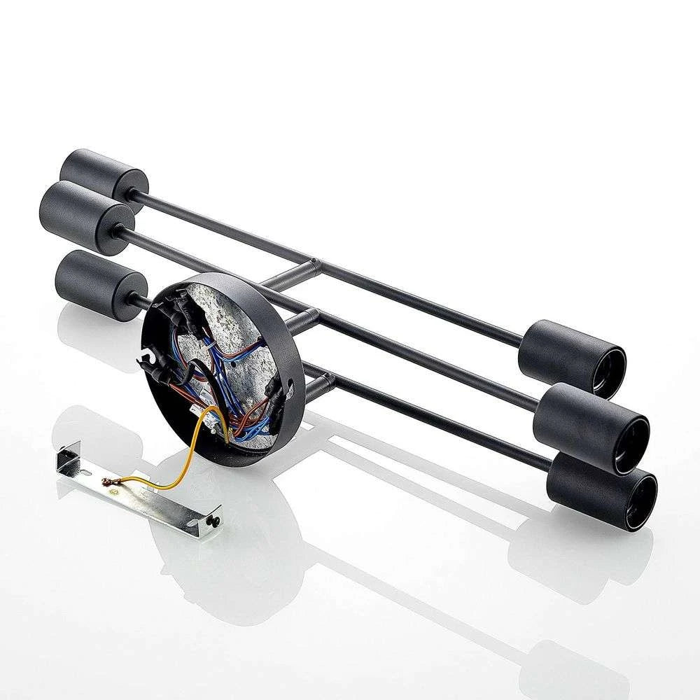 Industrial Black Iron Living Room Semi Flush Ceiling Lights