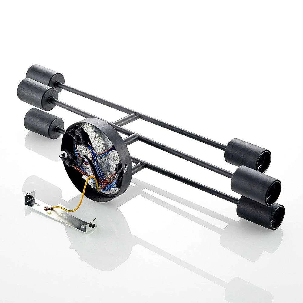 Industrial Black Iron Living Room Semi Flush Ceiling Lights