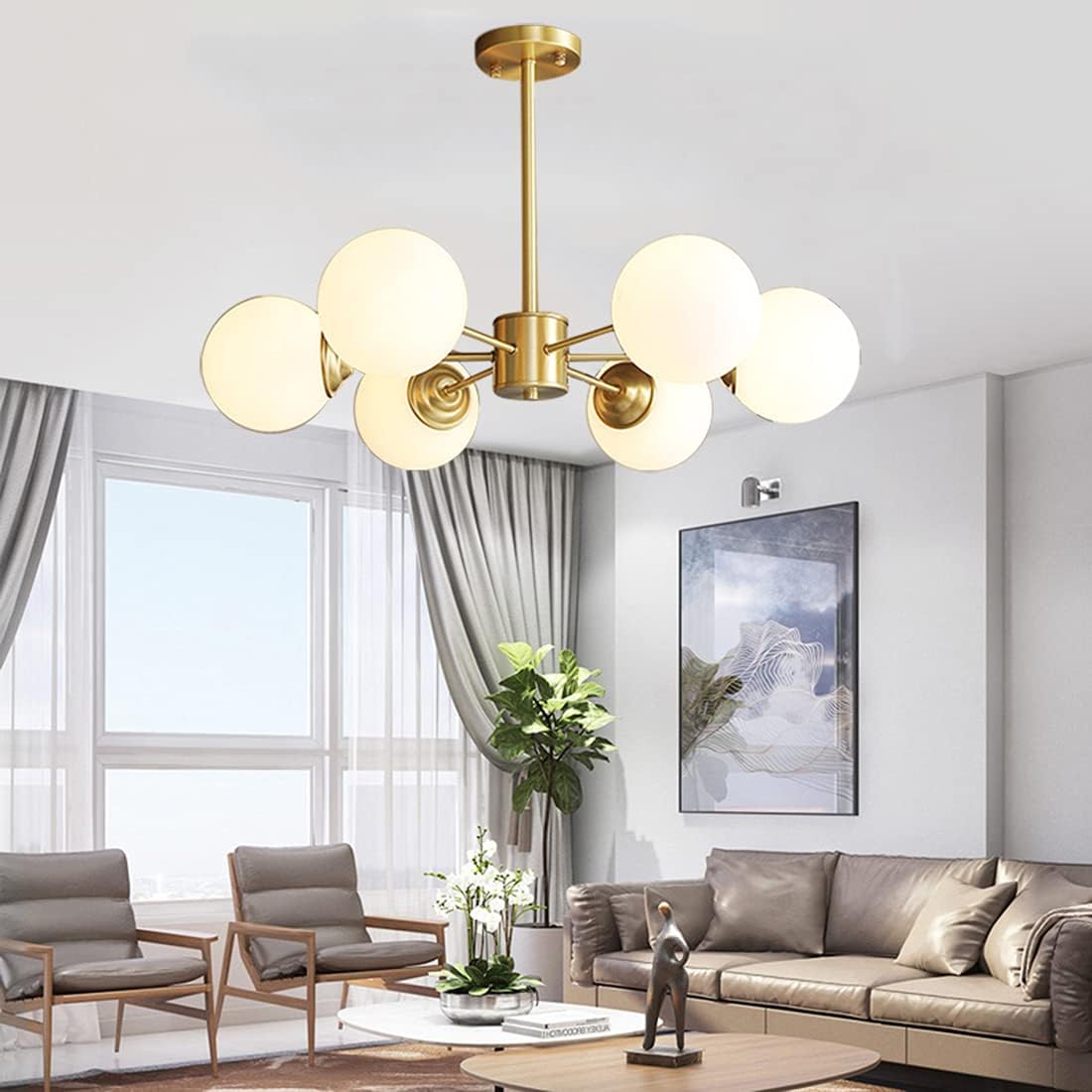 Modern Gold Luxury Brass Chandelier Light For Bedroom