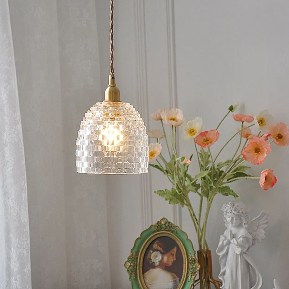 Vintage Mini Glass Pendant Lights For Bedroom