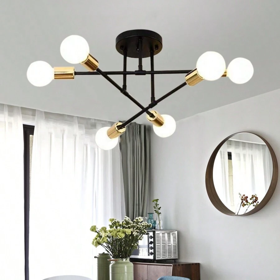 Semi Flush Mount Iron Bedroom Ceiling Lights