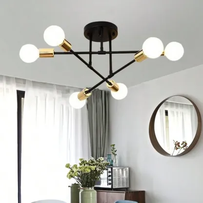 Semi Flush Mount Iron Bedroom Ceiling Lights