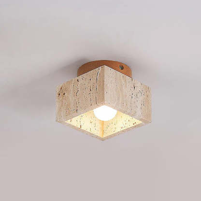 Stone Simplicity Cylindrical Hallway Ceiling Light