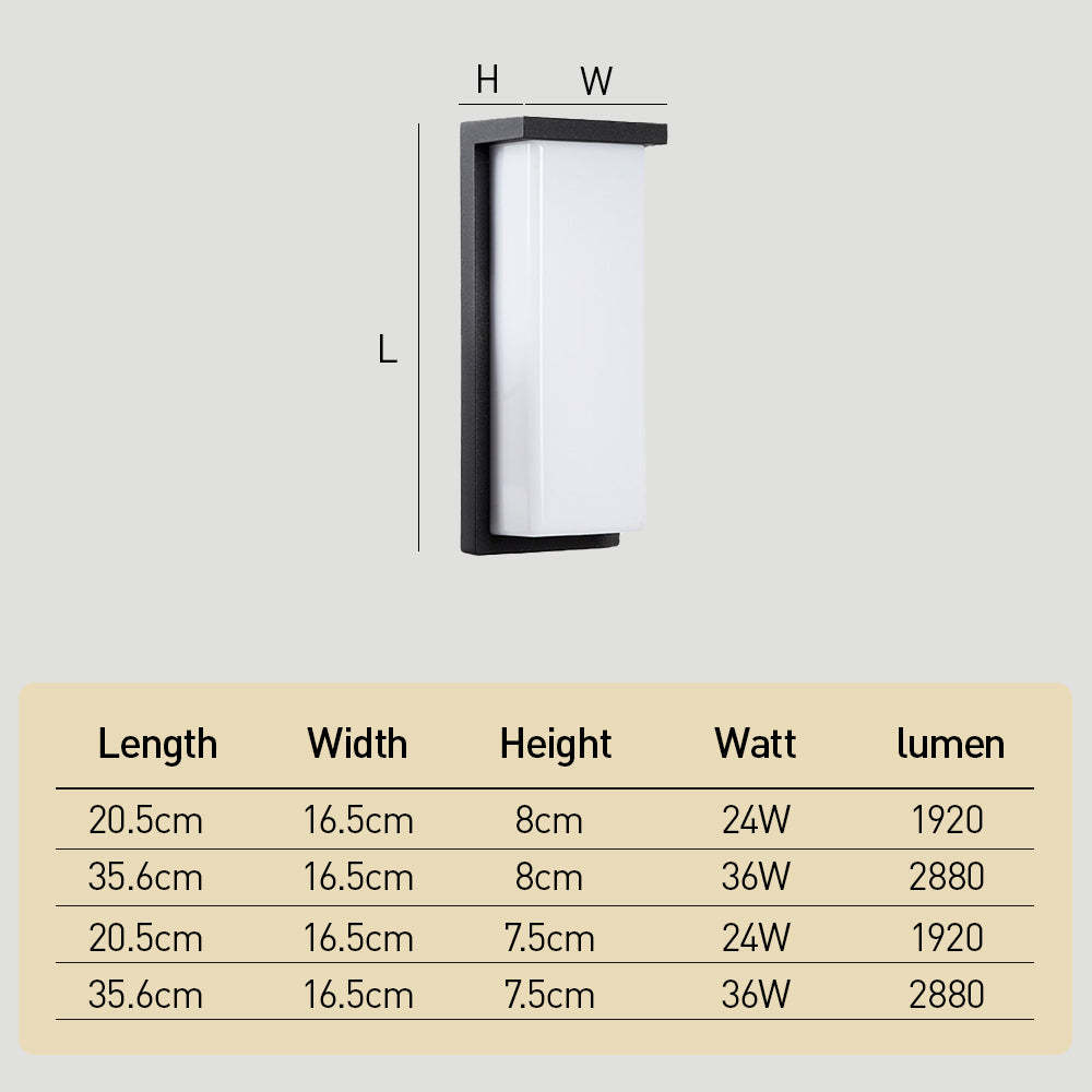 Modern Minimalist IP65 Waterproof Outdoor Wall Lights for Garden Patio