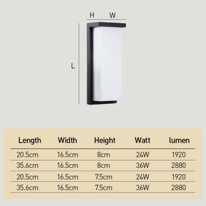 Modern Minimalist IP65 Waterproof Outdoor Wall Lights for Garden Patio