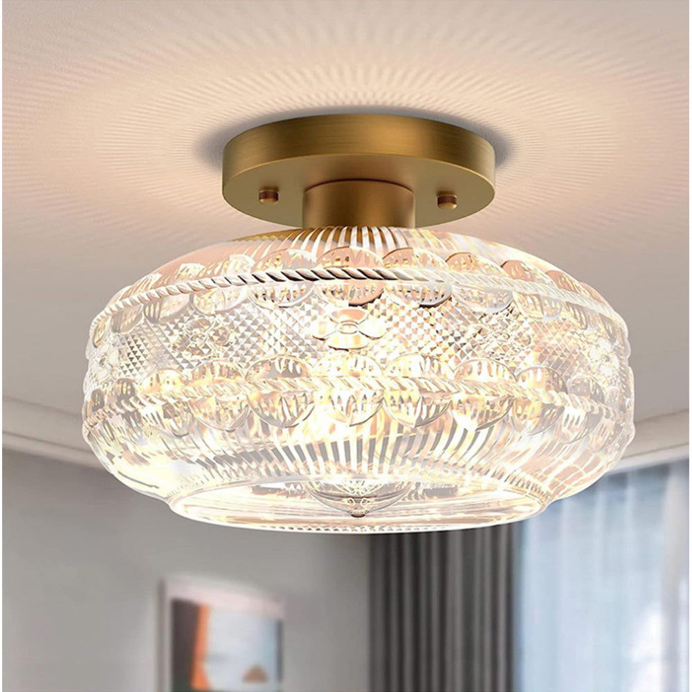 Luxury Metal Glass Round Ceiling Light