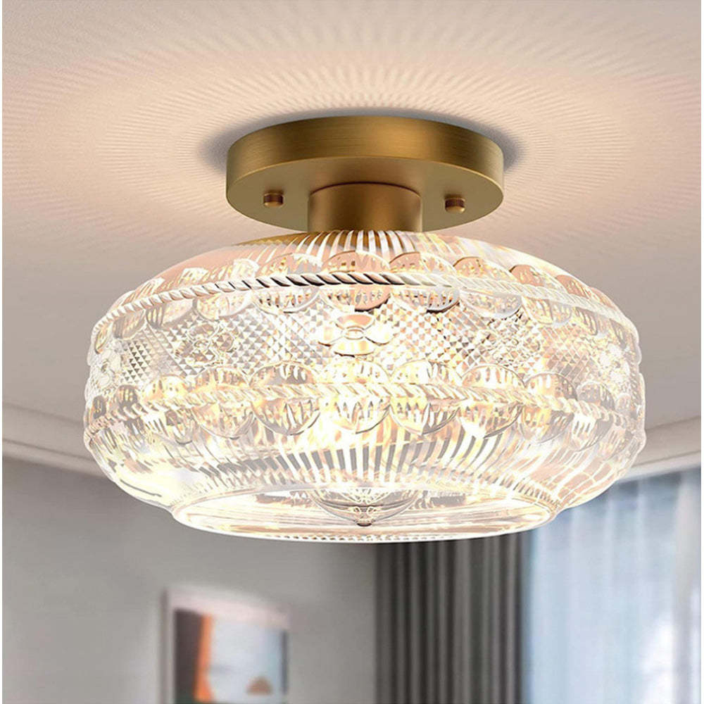 Luxury Metal Glass Round Ceiling Light