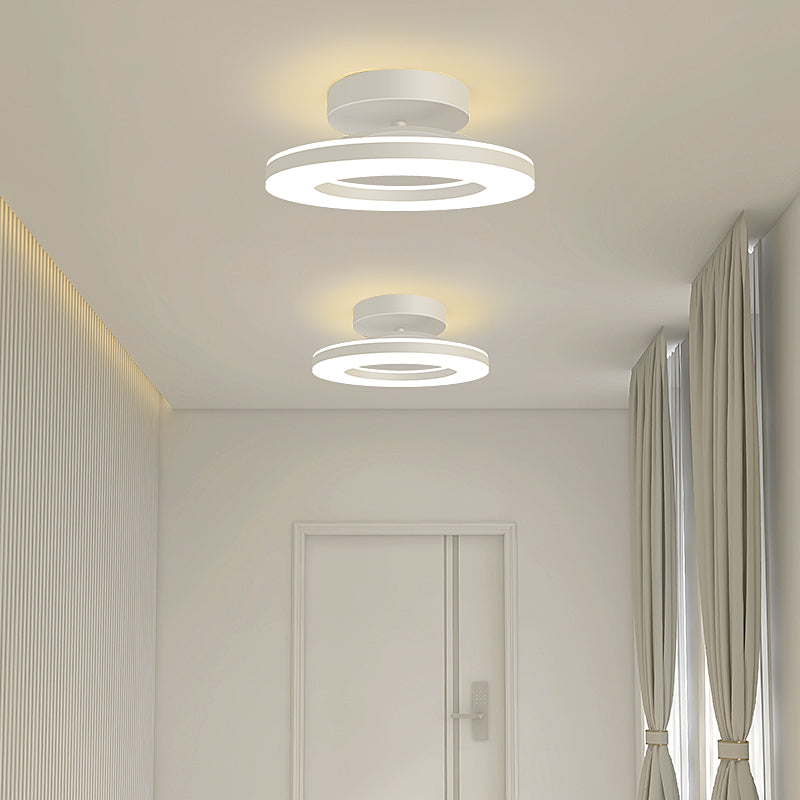 Homdiy Ceiling Lamp Modern Gold Iron Semi-Flush Hallway LED Ceiling Light
