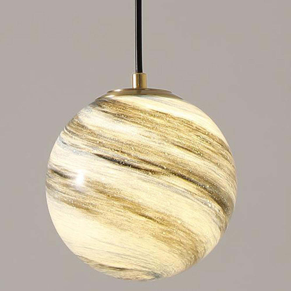 Planet Pretty Glass Pendant Light For Bedside