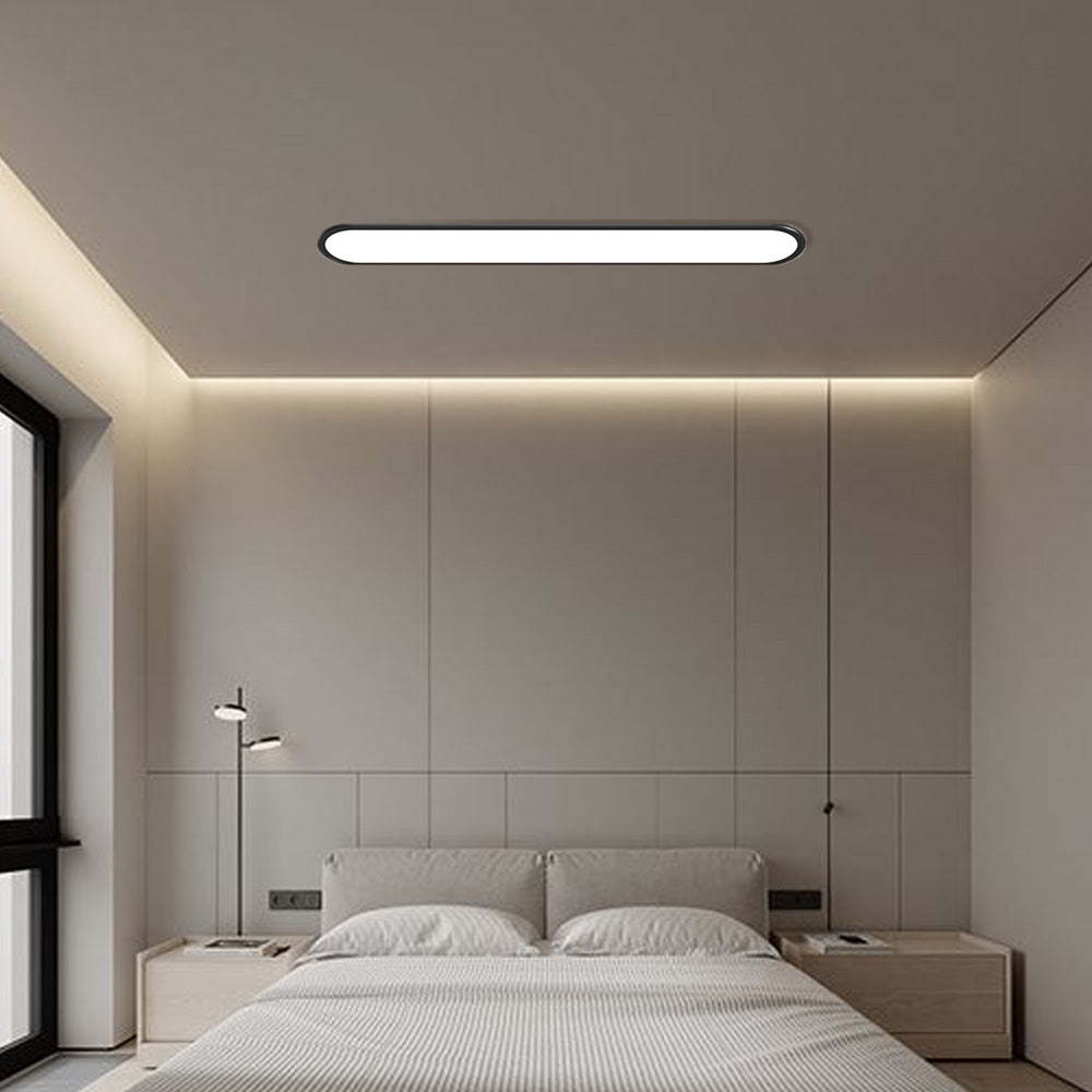 Modern Minimalist Black Acrylic LED Ceiling Light for Living Room