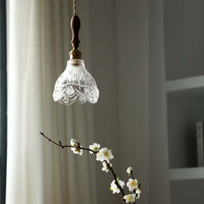 Vintage Small Glass Pendant Lighting For Bedroom