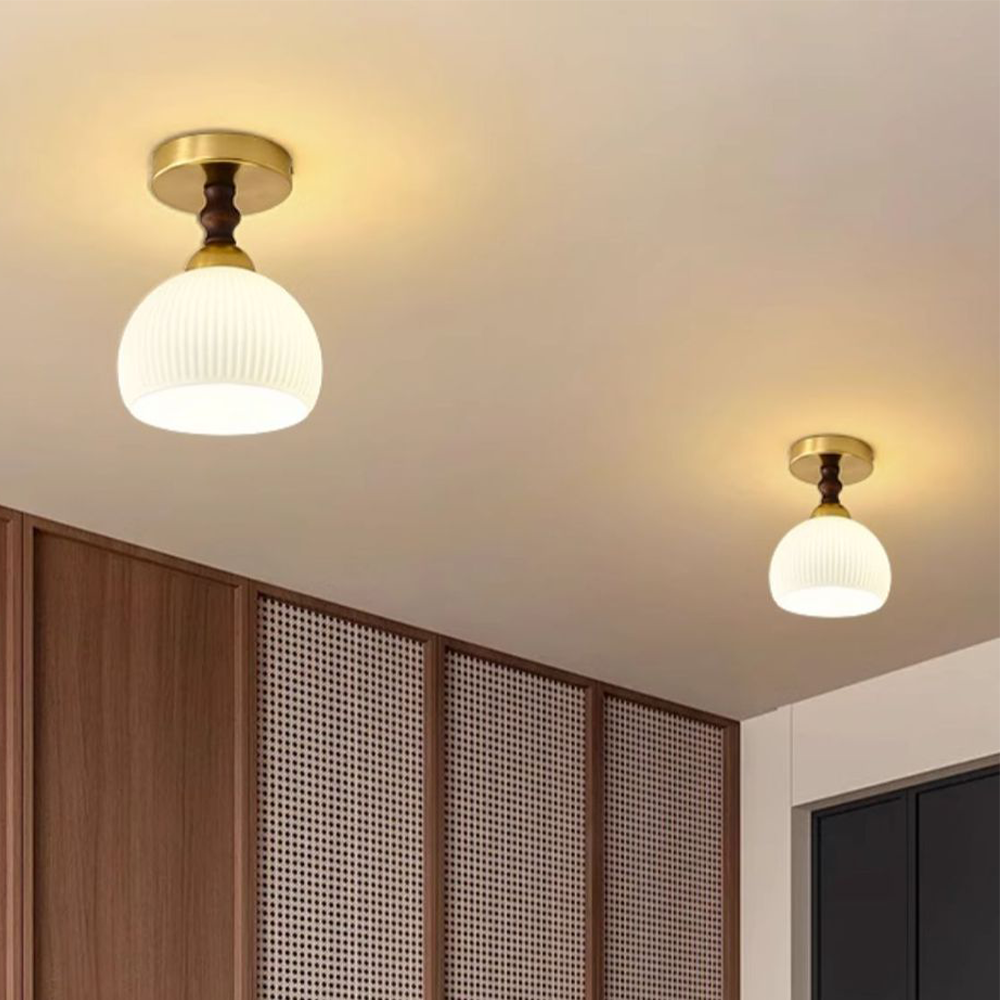 Modern White Globe  Hallway Ceiling Lighting