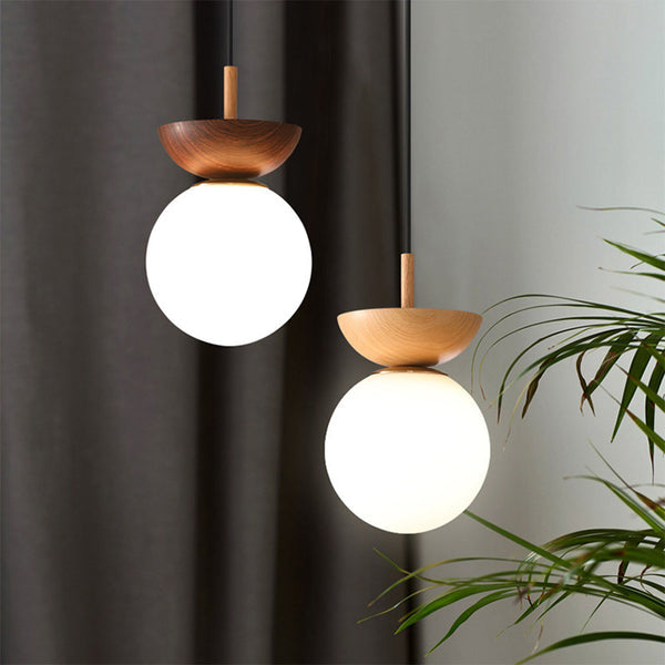 Contemporary Wood Pendant Light