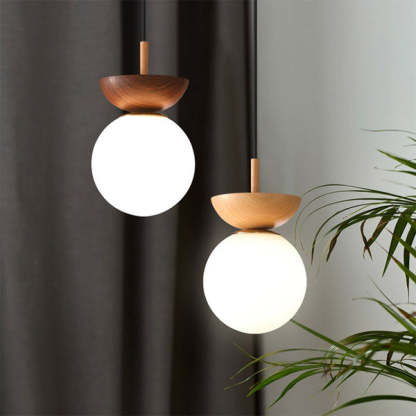 Contemporary Wood Pendant Light