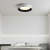 Homdiy Modern Flush Mount Ceiling Lamp Black Ceiling Light Metal Ceiling Light