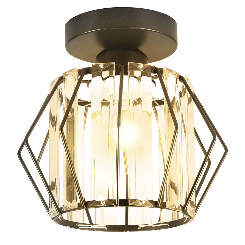 Geometric Iron Black Kitchen Lighting Ceiling