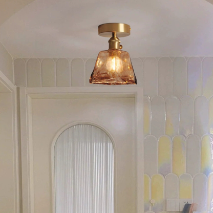 Lampsmodern Ceiling Lamp Contemporary Glass Brown Bedroom Ceiling Lights