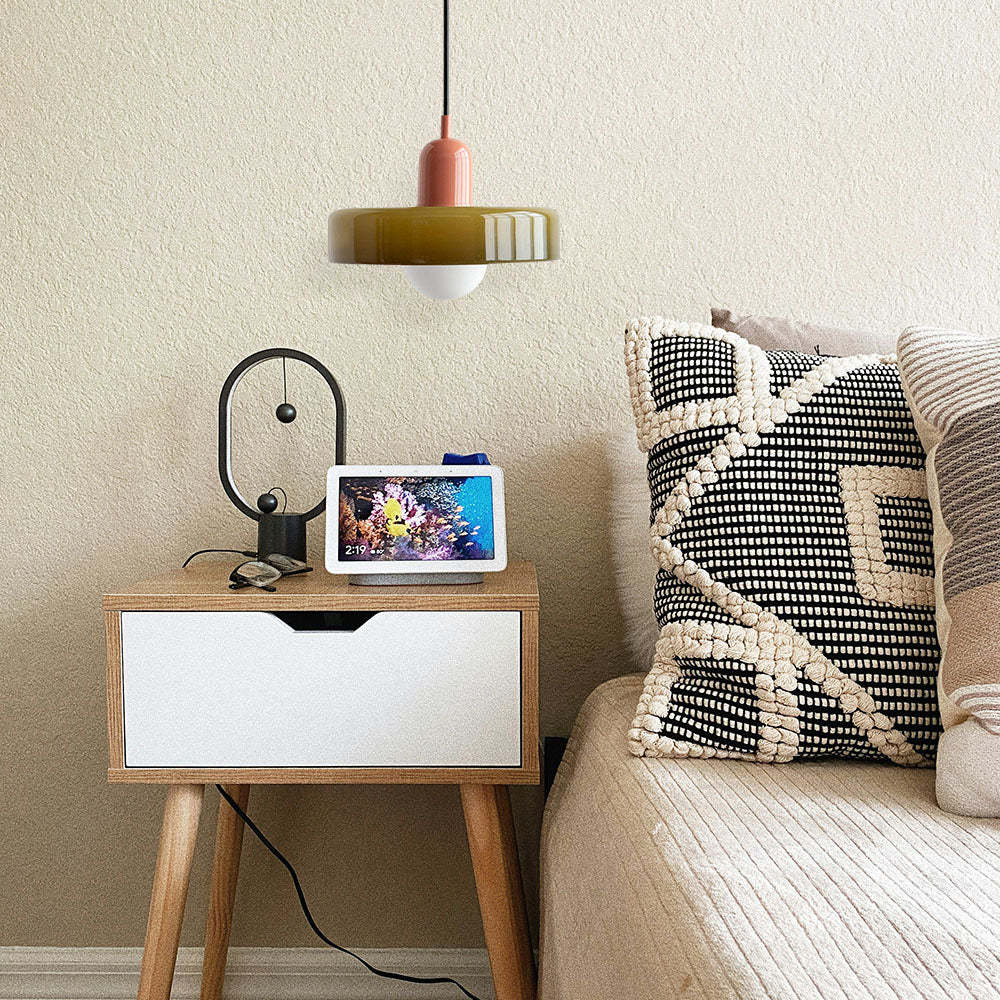 Modern Glass Disc Orb Hanging Bedside Lights