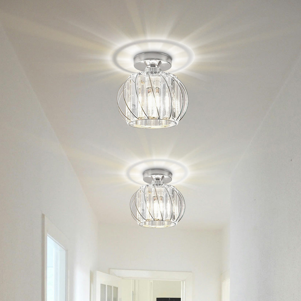 Modern Glass Black Luxury Hallway Ceiling Light