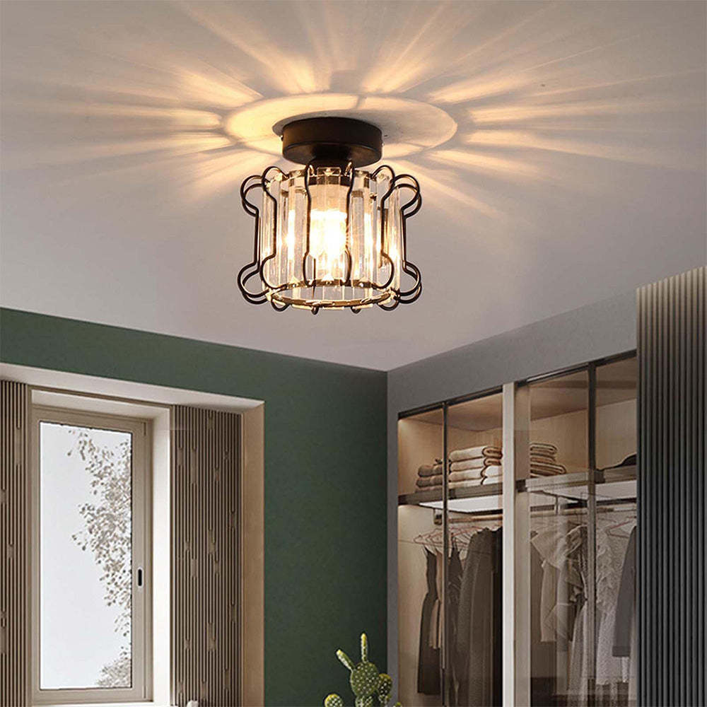 Art Deco Black Metal Ceiling Lights For Bedroom