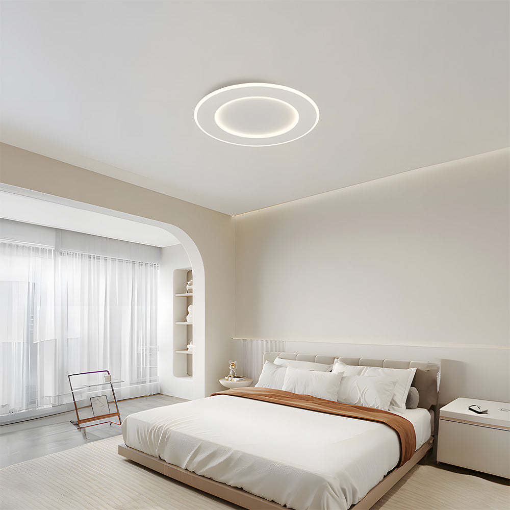 Modern Minimalist White Acrylic LED Ceiling Light for Living Room