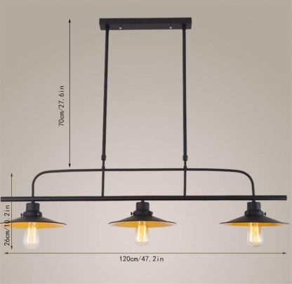 Industrial Black Ceiling Light For Kitchen Island