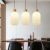 Nordic White Lantern Glass Pendant Lamp -Homdiy