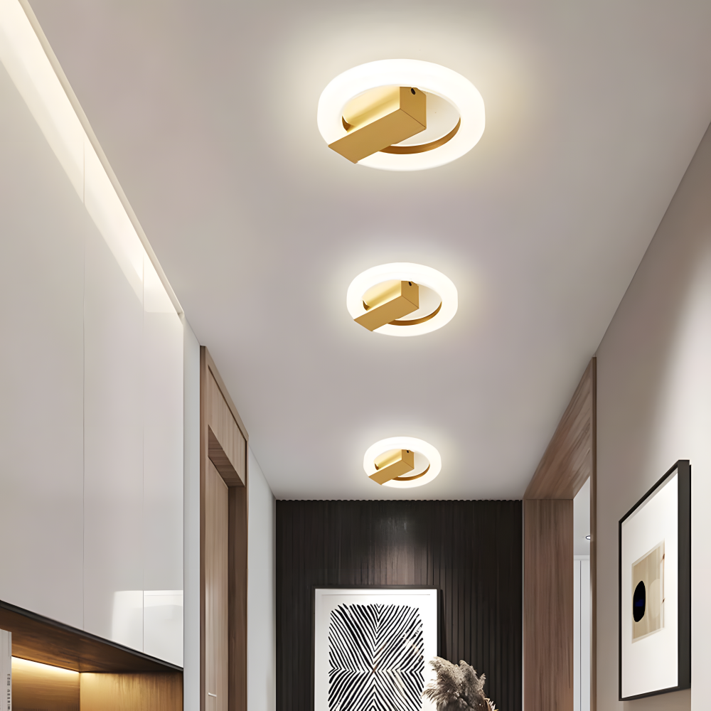 Contemporary Stylish Round Iron Living Room LED Ceiling Light