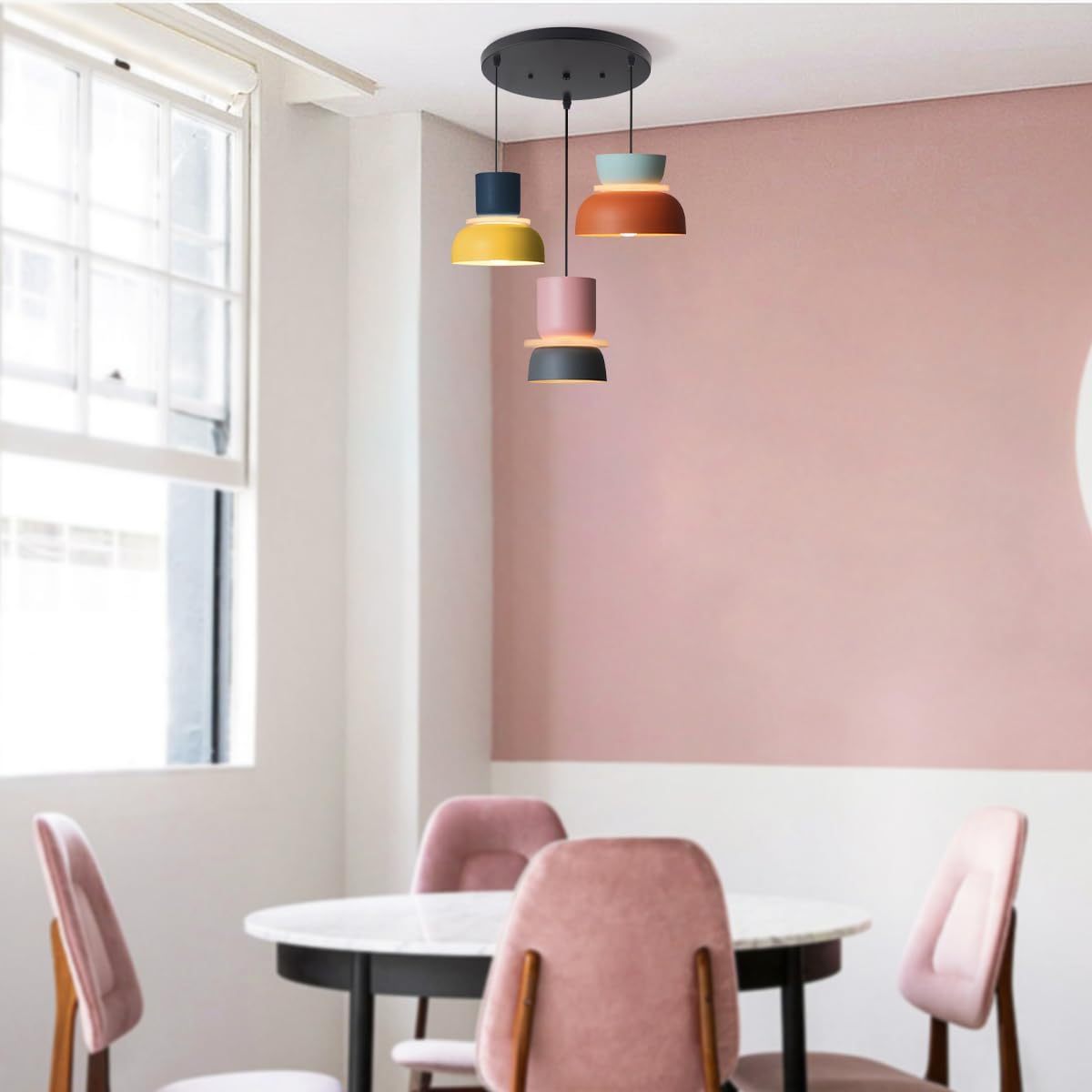 Modern Macaron Triple Pendant Light For Kitchen Island