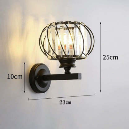 Stylish Contemporary Crystal Round Hallway Wall Lights