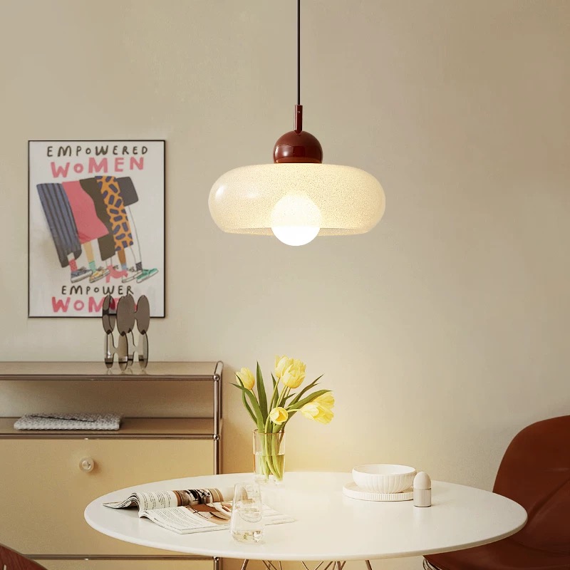 Modern Minimalist Red Iron Pendant Lights For Living Room