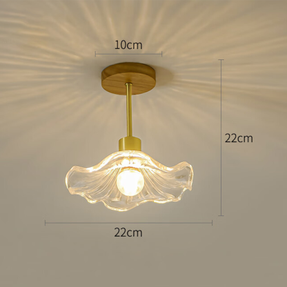 Art Deco Glass Semi Flush Hallway Entry Ceiling Lighting