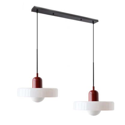 2 Lights Modern Coloured Glass Pendant Light