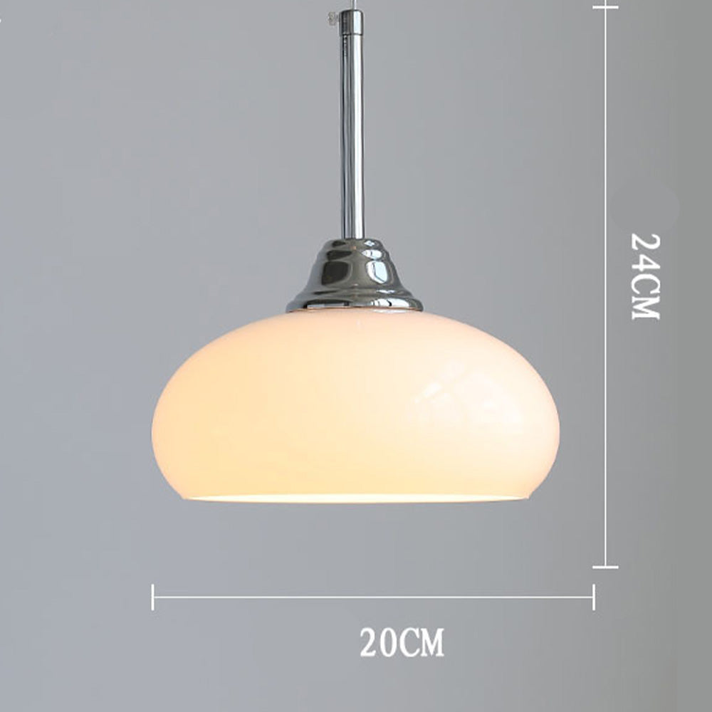 Contemporary Round White Bedside Pendant Lights