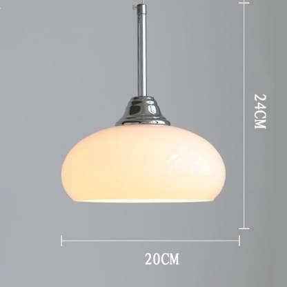 Contemporary Round White Bedside Pendant Lights