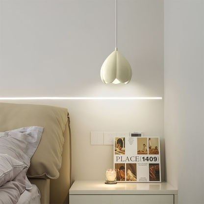 French Creamy Flower Bud Pendant Light -Homdiy