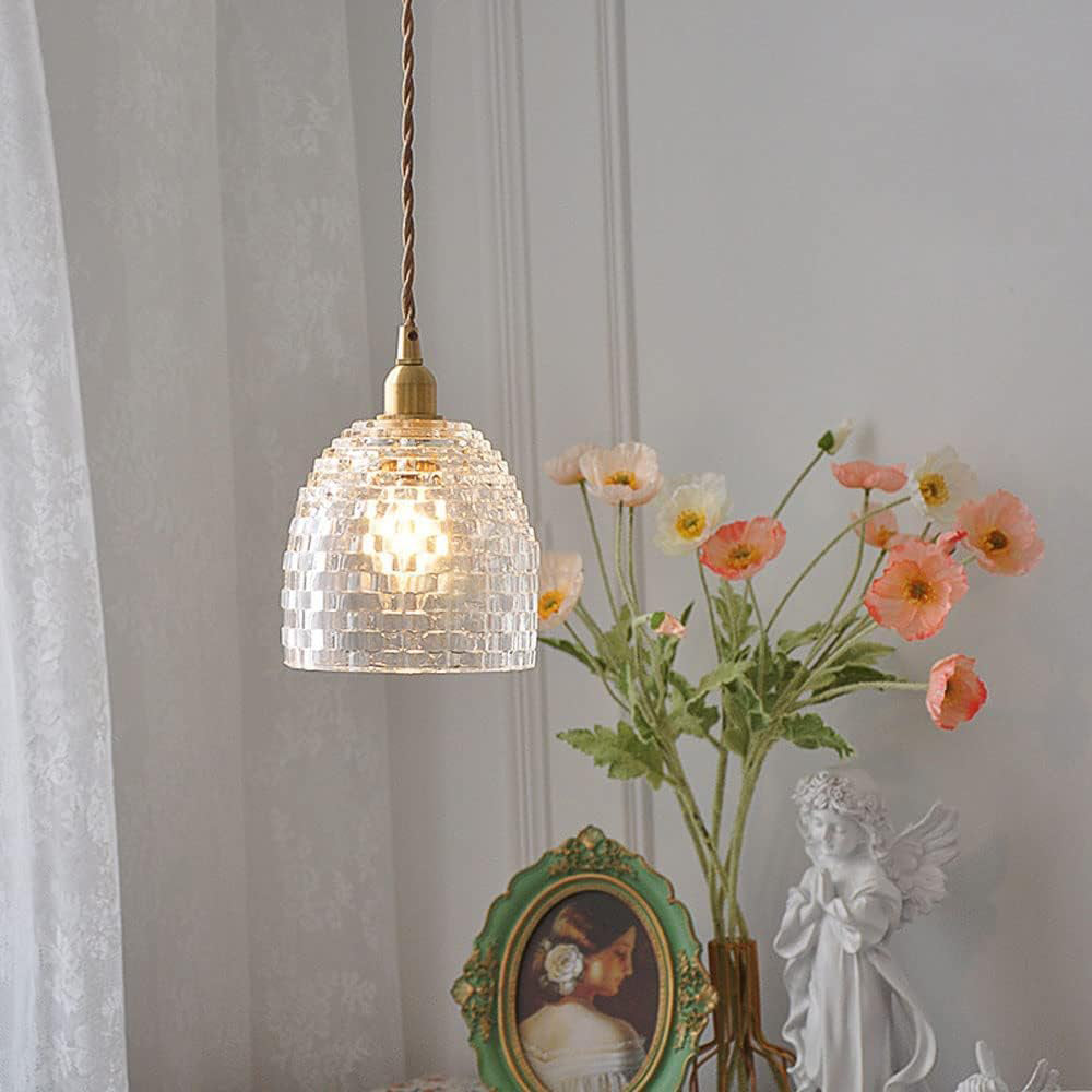 Vintage Mini Glass Pendant Lights For Bedroom