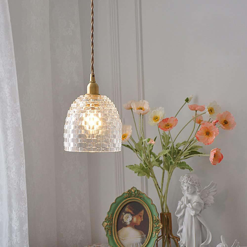 Vintage Mini Glass Pendant Lights For Bedroom