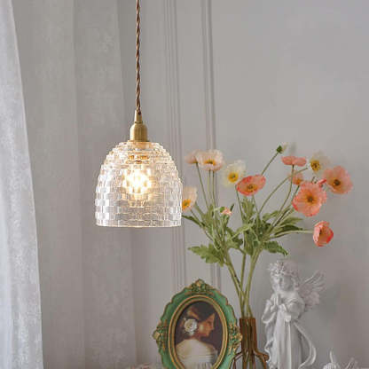 Vintage Mini Glass Pendant Lights For Bedroom