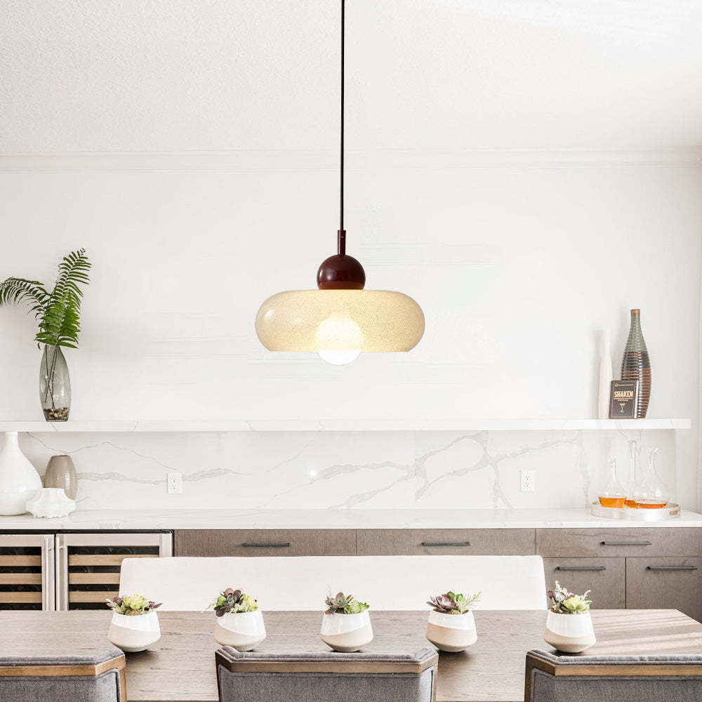 Modern Minimalist Red Iron Pendant Lights For Living Room