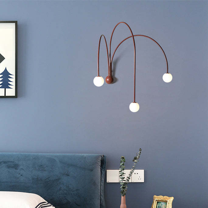 Decor Led Iron wall lamp Modern Living Room Glass Wall Light -Homdiy