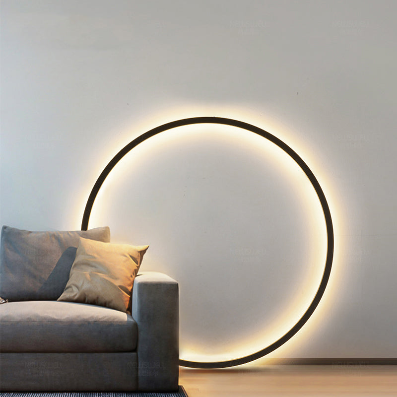 Minimalist Circle Background Decoration Wall Light -Homdiy