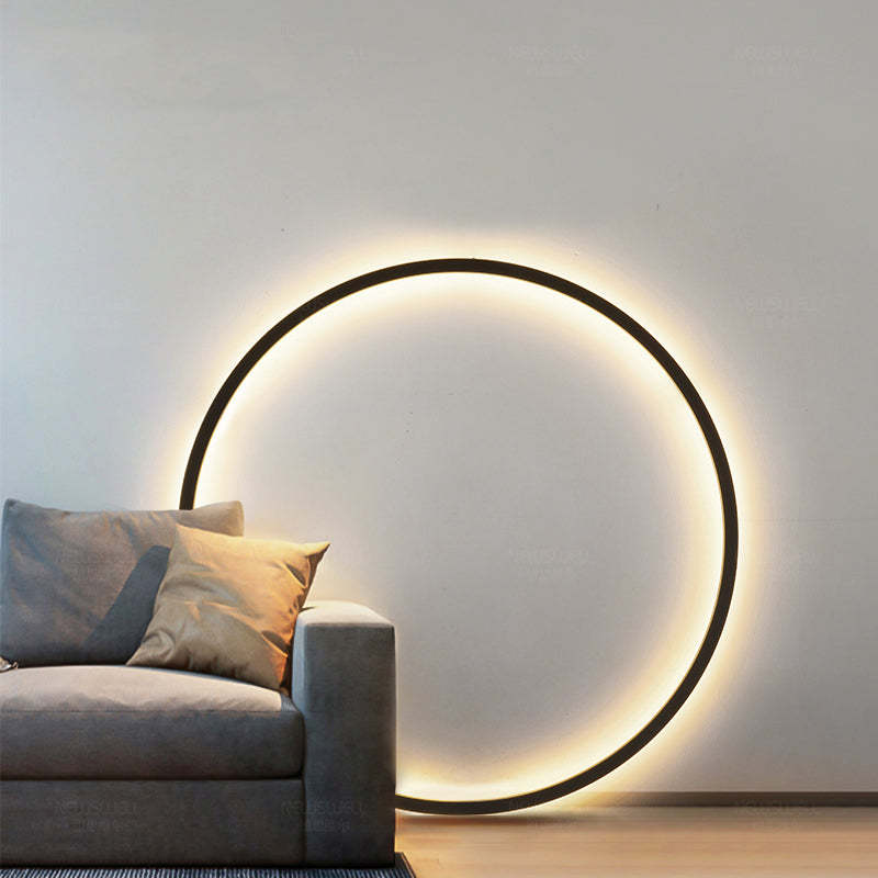 Minimalist Circle Background Decoration Wall Light -Homdiy