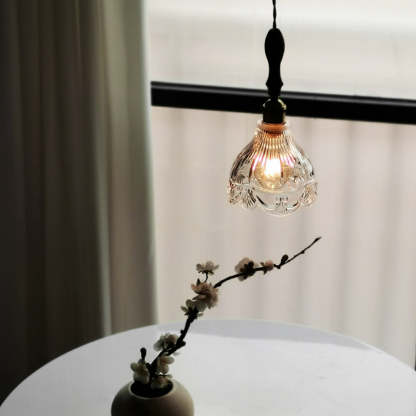 Vintage Small Glass Pendant Lighting For Bedroom