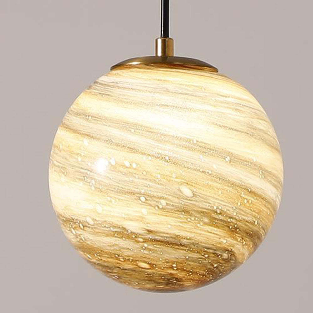 Planet Pretty Glass Pendant Light For Bedside
